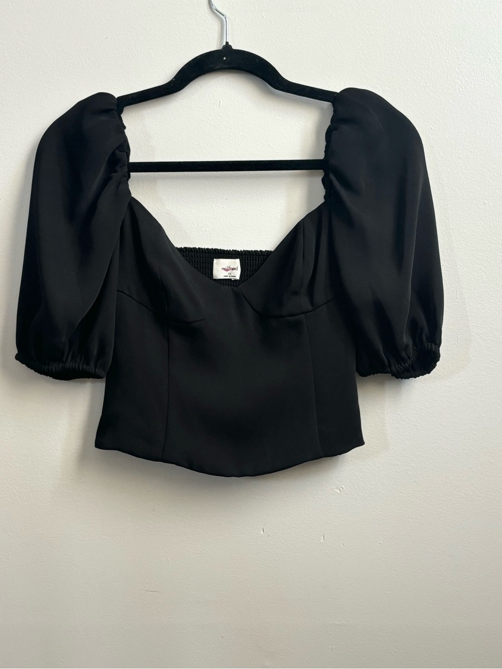 Aritzia Wilfred Novella Short-Sleeve Blouse In Black Size XS